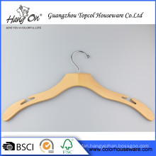 Natural Solid Wooden Hanger , Branded Wood Hanger